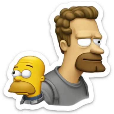 Homer qui etrangle bart sticker