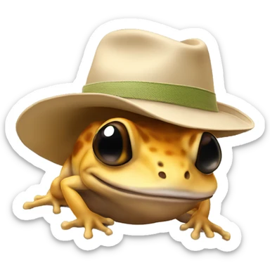 Coqui with a hat on sticker
