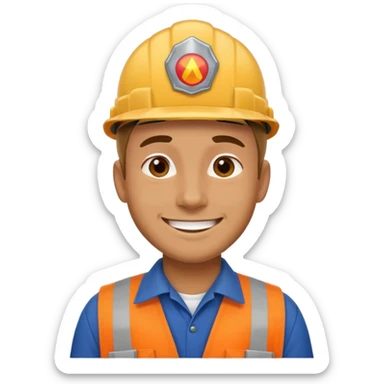 men wear worker's uniform sticker