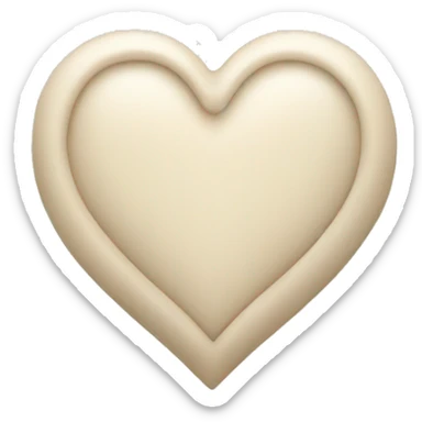 Ecru heart sticker