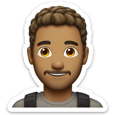 man with stubble sticker