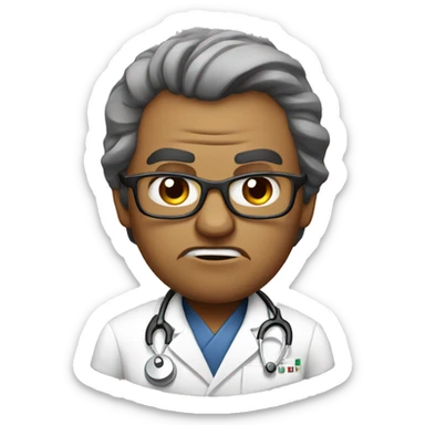 Angry revolutionary doctor sticker