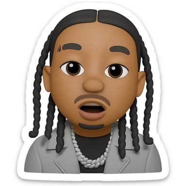 Convert this photo into a 3D emoji in Apple style, closely resembling the original person, with smooth rounded features and expressive face, no background. The style should mimic Apple's 3D emoji style with smooth rounded features and expressive face, but keep the likeness of the original person. sticker