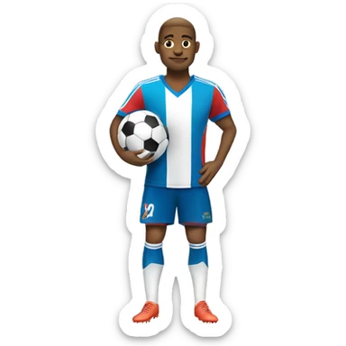 Corazón con los colores de un balón de fútbol  sticker