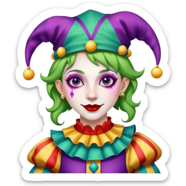 Female Jester sticker