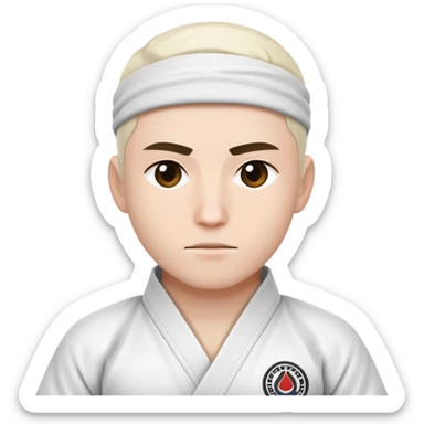 Jiujitsu white belt sticker