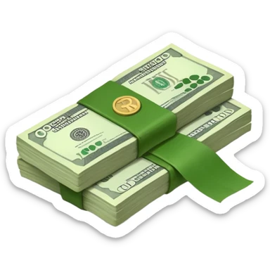 bundle of Indian rupee cash sticker