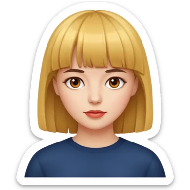 Mujer con flequillo sticker