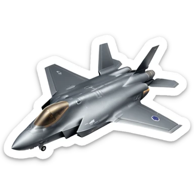 F-35 fighter jet in flight with no background. sticker