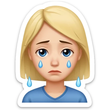 sad and lonley person sticker