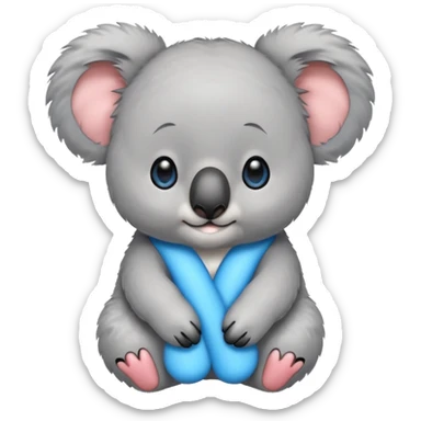 Koala with blue earrings sticker