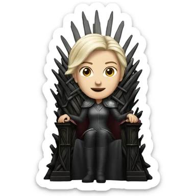 White Woman on the Iron throne sticker