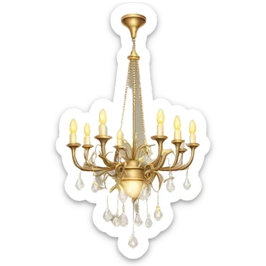 chandelier hung in tree sticker