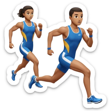 AI model running a race, Olympics theme sticker