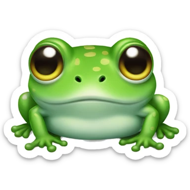 Cute frog sticker