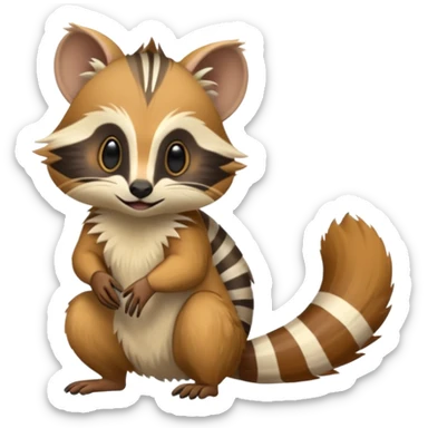 Cacomistl-Tamarin-Numbat-Coala-hybrid (full body) sticker