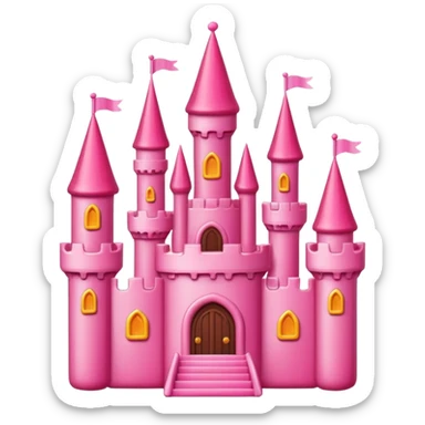 pink candy castle sticker