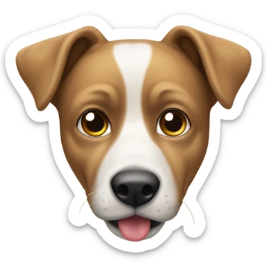 Perro con anteojos y una palta sticker