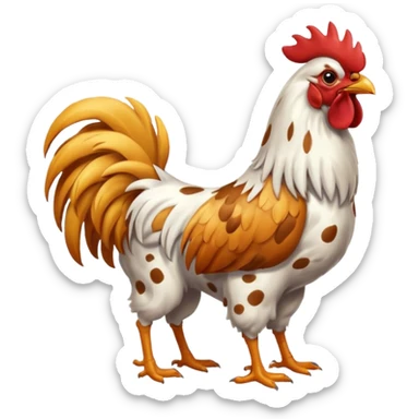 rooster dog sticker