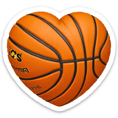 a heart like a basketball sticker