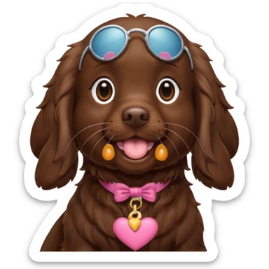 Boykin spaniel blowing kiss  sticker