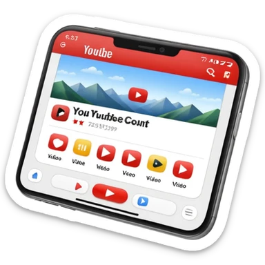 Phone on YouTube app  open showing video with view count sticker