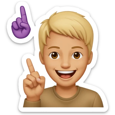 Laughing face holding up middle finger  sticker