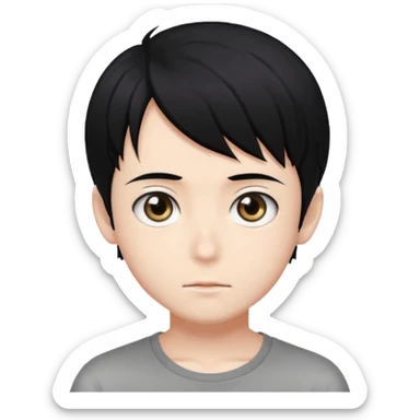 Anime style boy head sticker