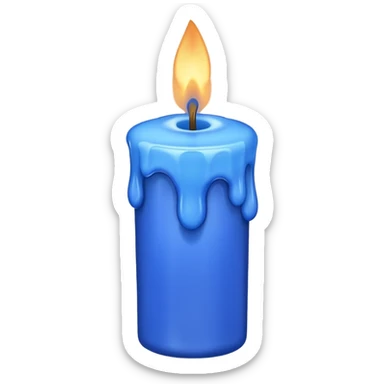 Dripping blue candle diagonal  sticker