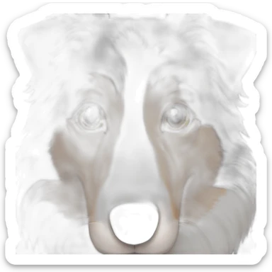 Black border collie mix sticker