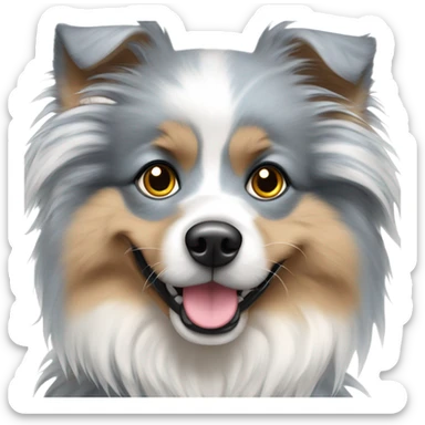 Blue Merle spitz nain with a Vairon eyes sticker