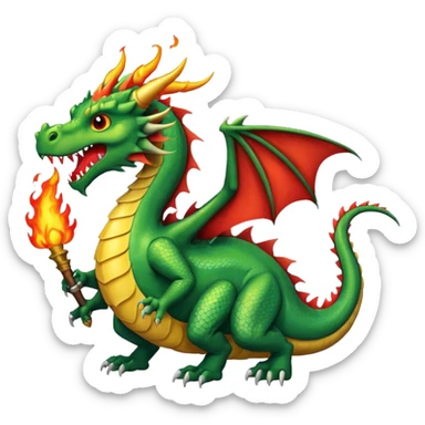 fire-breathing dragon sticker