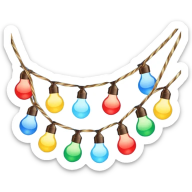 Foco de luces navideñas sticker