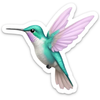 Pastel hummingbird  sticker