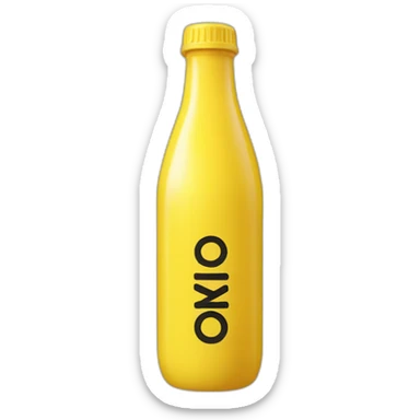 Yellow and black Bottle with text that says Koto Studio sticker