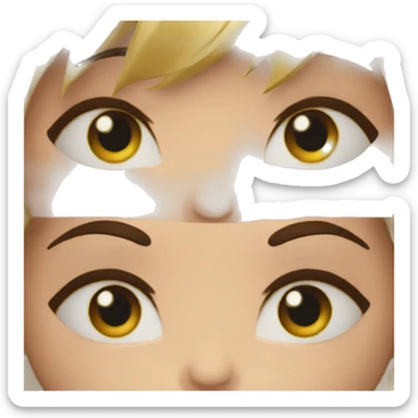 Cara recitando los ojos y bonita do sticker