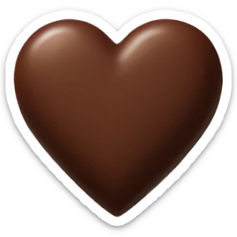 Chocolate heart sticker