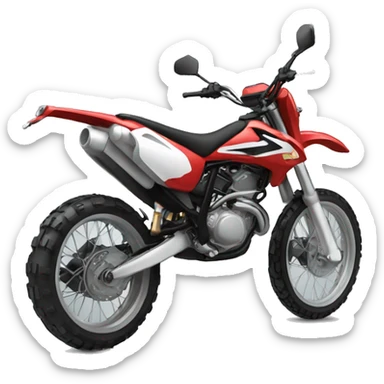 red enduro pitbike motorcycle sticker