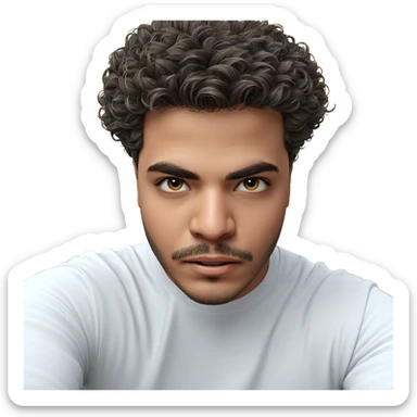 realistic portrait of male sticker