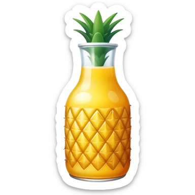 Pineapple juice bottle sticker