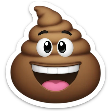 Poop emoji sticker