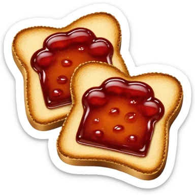 toasts withjam on top sticker