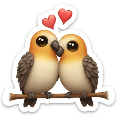 cute love birds sticker