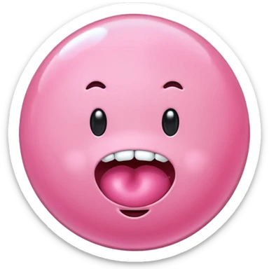 Pink bubble-gum sticker