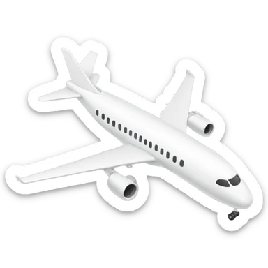 Airplane white  sticker