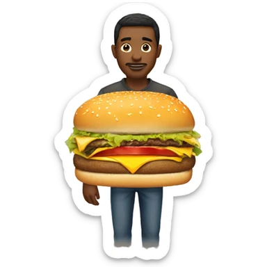 Half man, half cheeseburger  sticker