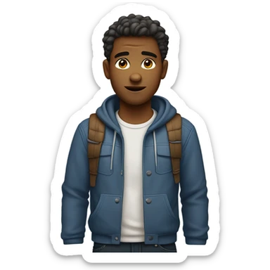 a guy that look like he doesnt care sticker