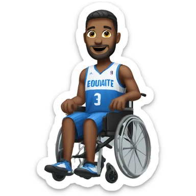 Basketballer in a wheelchair sticker