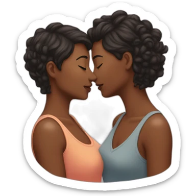 Lesbian couple kiss sticker