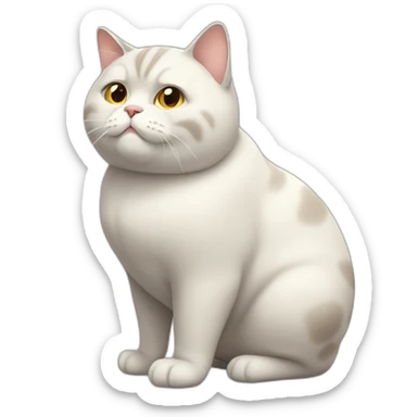 obese cat full body sticker